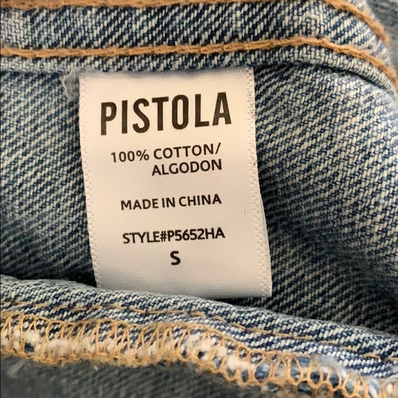 Pistola Can’t Wait Distressed Denim Jacket Small - Picture 9 of 9